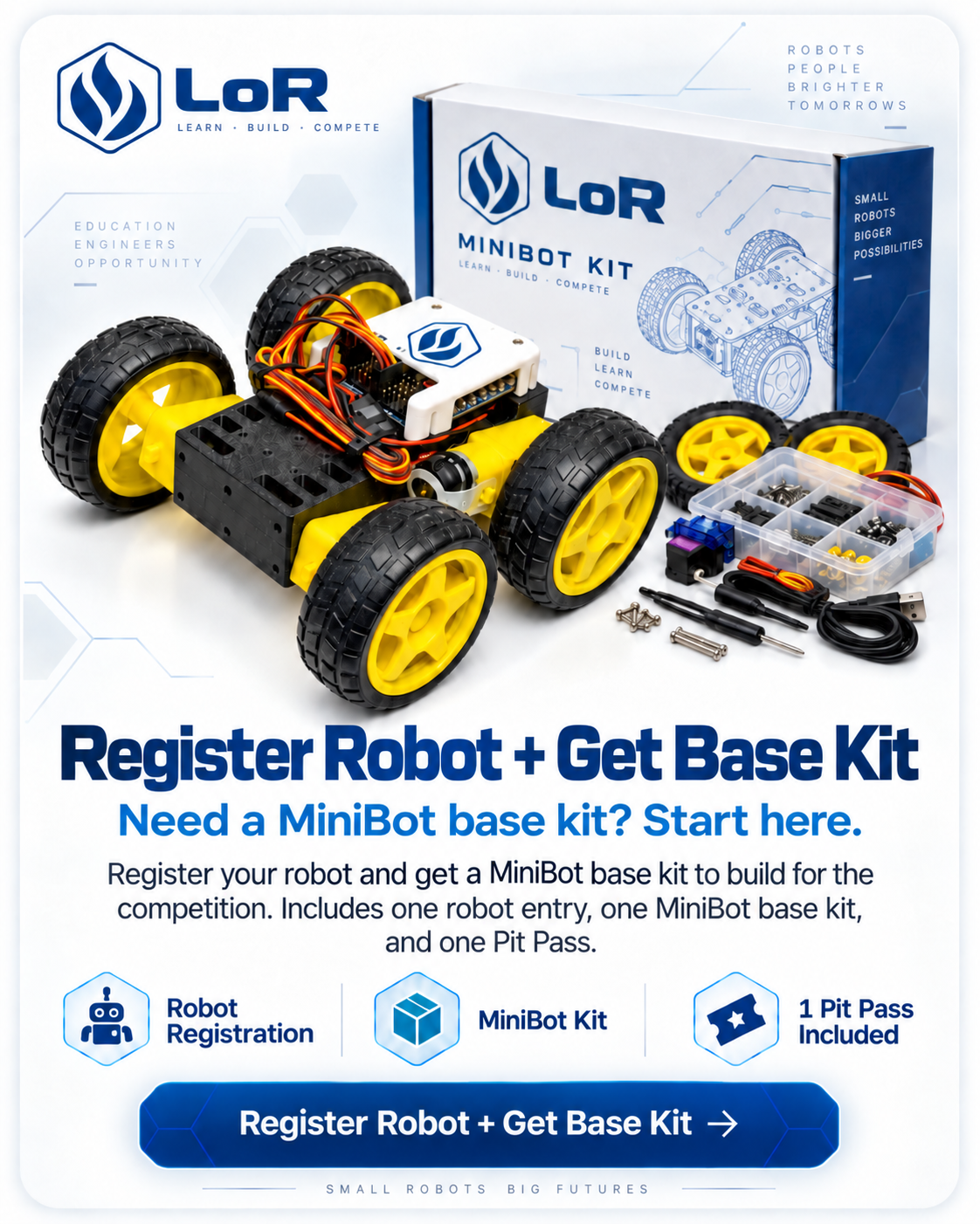 Enregistrez votre robot et obtenez un kit de base